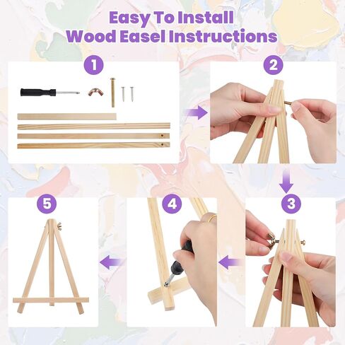Paint by Numbers Kit for Adults with Framed Canvas&Wooden Easel, DIY Acrylic Paint by Numbers Kits for Adults Beginner, Birds Drawing Paintwork Arts and Crafts for Home Wall Decor, 12x16inch in Saudi Arabia