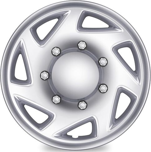TangMiGe 4-Pack Hubcaps Compatible with Ford Van 1998-2023: Ford Truck-MTD E250 / E350 / E450 / E550 2008-2023, Ford Econoline 1998-2014; 16 inch 16" Wheel Covers (Silver Color) in Saudi Arabia