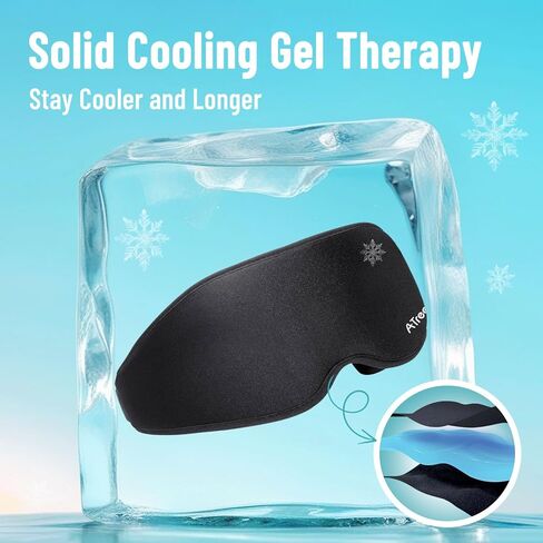 قناع العين ثلاثي الأبعاد للتبريد ، قناع العين مرجحة للنوم ، كوب ثلاثي الأبعاد محيط لا يوجد قناع نوم عظم المعايدة للضغط ، وعينان بارد بارد بارد بارد لعيون منتفخة ، داكنة داكنة ، أزرق فاتح in Kuwait