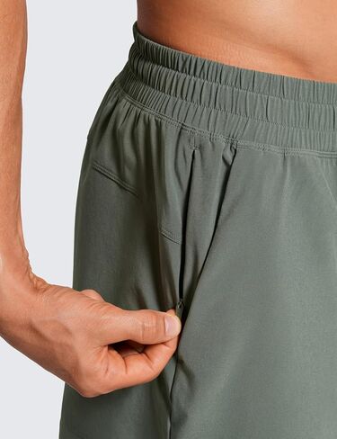 CRZ YOGA 2 in 1 Mens Athletic Shorts 3.5'' with Liner Quick Dry Lightweight for Running Gym with Zip Pockets in Saudi Arabia