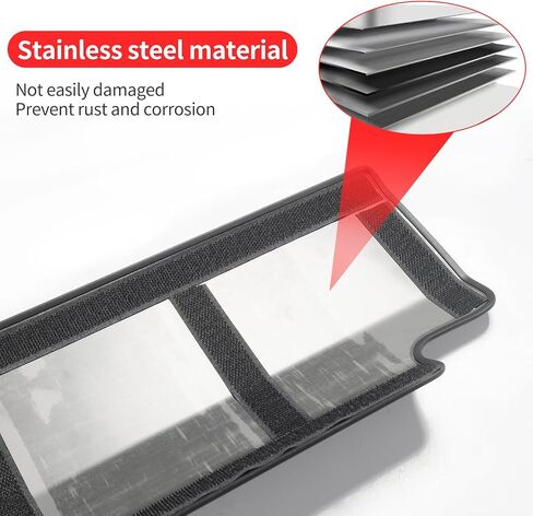 Stainless steel seat protection plate is suitable for the 2024 to present Lexus GX550 internal anti kick decorative panel modification accessories (Black) in Saudi Arabia