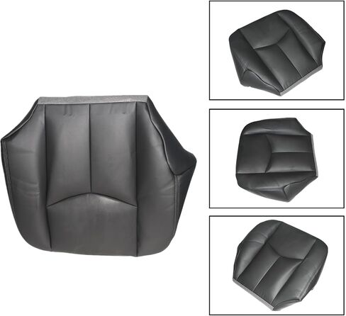 FZJDSD Dark Gray Driver Side Bottom Replacement Leather Seat Cover Compatible with Chevy Silverado Tahoe Suburban Avalanche GMC Yukon Sierra 1500 2500 3500 HD 2003 2004 2005 2006 2007 in Kuwait
