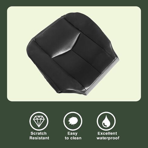 FZJDSD Dark Gray Driver Side Bottom Replacement Leather Seat Cover Compatible with Chevy Silverado Tahoe Suburban Avalanche GMC Yukon Sierra 1500 2500 3500 HD 2003 2004 2005 2006 2007 in Kuwait
