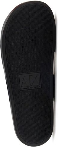 Armani Exchange Women's Padded Sandal with Ruched Thick Straps Over The Foot Flat in Saudi Arabia