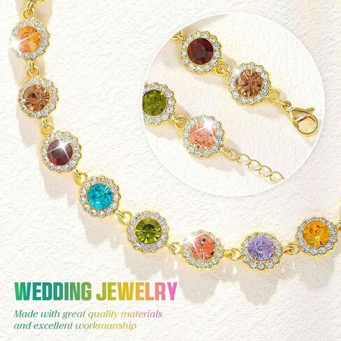 CLOACE Colorful Crystal Choker Necklace Sparkly Rhinestone Chokers Necklaces Chain Party Prom Neck Jewelry for Women in Kuwait