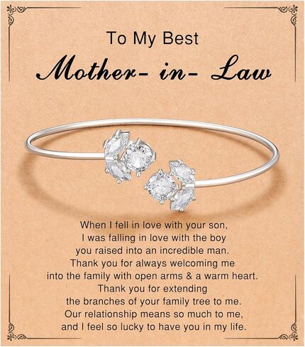 Adjustable Bracelet for Women-Bonus Mom Mother in Law Birthday Mother Day Christmas in Kuwait