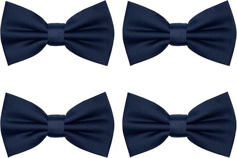MANS BOY TIE 4 PCS TUXEDO BOW TIES للرجال اللون الصلب مسبقًا مسبقًا لحفل الزفاف in Kuwait