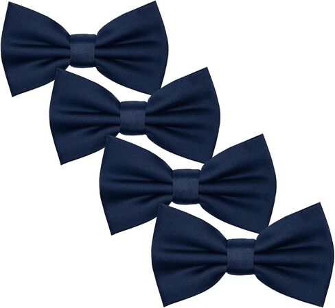 MANS BOY TIE 4 PCS TUXEDO BOW TIES للرجال اللون الصلب مسبقًا مسبقًا لحفل الزفاف in Kuwait