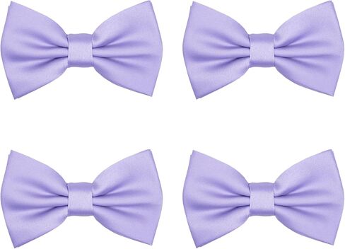 MANS BOY TIE 4 PCS TUXEDO BOW TIES للرجال اللون الصلب مسبقًا مسبقًا لحفل الزفاف in Kuwait