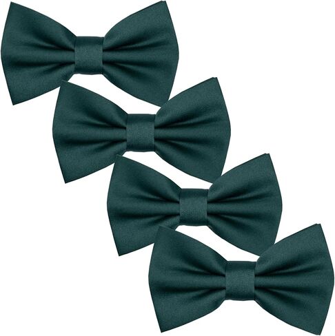 MANS BOY TIE 4 PCS TUXEDO BOW TIES للرجال اللون الصلب مسبقًا مسبقًا لحفل الزفاف in Kuwait