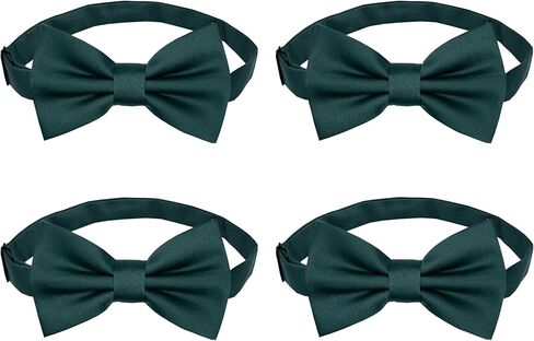 MANS BOY TIE 4 PCS TUXEDO BOW TIES للرجال اللون الصلب مسبقًا مسبقًا لحفل الزفاف in Kuwait