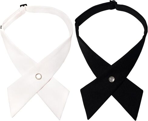 Bow Ties Set Adjustable Criss-Cross Bow Tie Neck Ties JK Uniform Bow Ties for Women/Men in Saudi Arabia