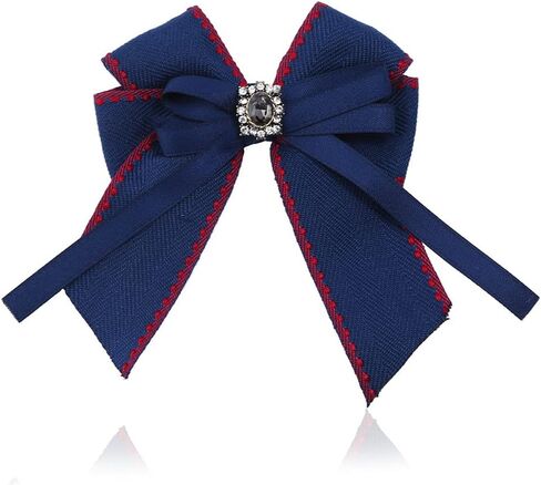 Women's bow brooch pin corsage Vintage British preppy bow tie Neck Tie Shirt Dress Collar For Wedding Party Bow tie in Saudi Arabia