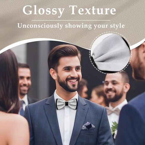 Bow Ties for Men, Pre-Tied Bow Tie Adjustable Bowties Solid Color Bow Ties for Wedding Party Prom Ceremony Tuxedo in Saudi Arabia