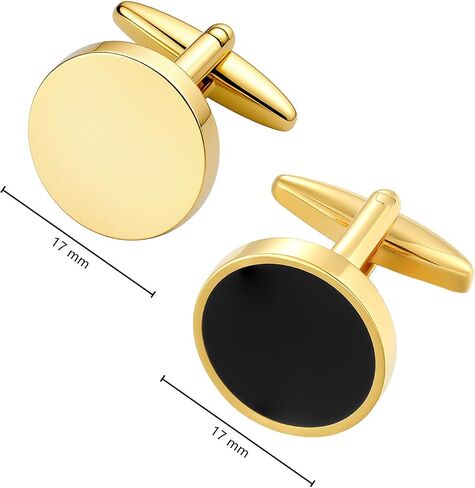 GWD 2 Pairs Cufflinks For Men Classic Stainless Steel Silver Gold Groom Cuff links Mens Shirt Business Wedding Gifts in Saudi Arabia