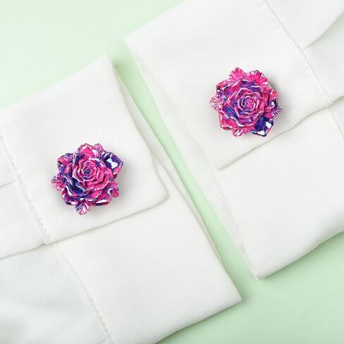 Classic Flower Button Cover for Shirt Cuff Wedding Tuxedo Formal Business Shirt Accessories Cufflinks Skirt Buttons in Kuwait