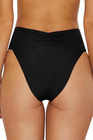 Women's Belmore Shirred Banded Bikini Bottom, Cheeky Coverage, Swimwear Separates in Kuwait