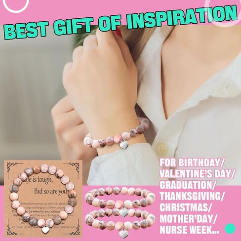 12 Pack Inspirational Bracelets Gifts for Women Get Well Healing Bracelets Sunflower Elephant Jewelry Accessories for Who After Surgery Strength Gift Set in Saudi Arabia