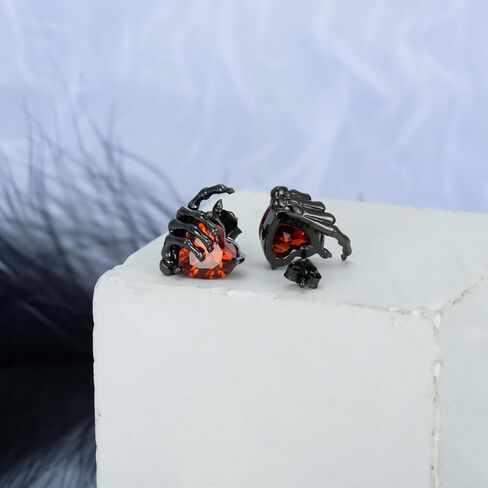 Ohayoo Healdon Hand Earrings 925 Sterling Silver Skull Arrings Halloween Halloween Stud arocks Hompts Gothic Jewelry Gifts for Women Men in Kuwait