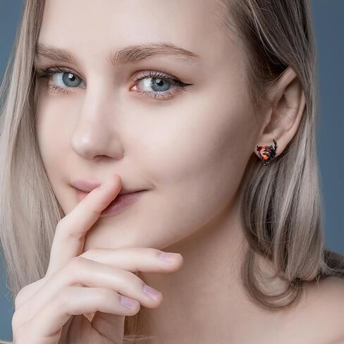 Ohayoo Healdon Hand Earrings 925 Sterling Silver Skull Arrings Halloween Halloween Stud arocks Hompts Gothic Jewelry Gifts for Women Men in Kuwait