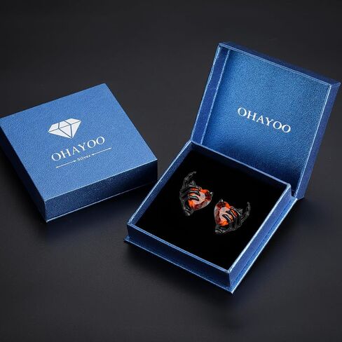 Ohayoo Healdon Hand Earrings 925 Sterling Silver Skull Arrings Halloween Halloween Stud arocks Hompts Gothic Jewelry Gifts for Women Men in Kuwait