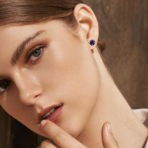 أقراط مسمار الظهر الخلفية للنساء للنساء ، الجانب المزدوج hypoallergenic 5A Zirconia مكعب المسطح الأقراط in Kuwait
