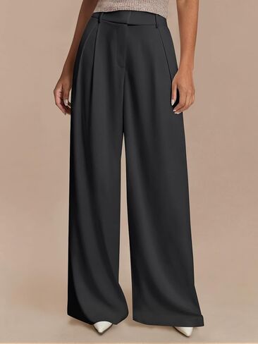 NIMIN High Waisted Dressy Pants for Women Straight Leg Business Casual Work Trousers Office Slacks with Pockets in Kuwait