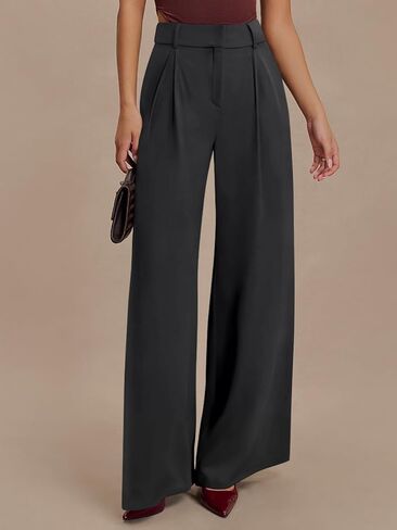 NIMIN High Waisted Dressy Pants for Women Straight Leg Business Casual Work Trousers Office Slacks with Pockets in Kuwait