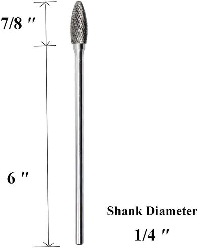 SE-5 Tungsten Carbide Burr Rotary File Oval Egg Shape Double Cut with 1/4''Shank for Die Grinder Drill Bit in Saudi Arabia