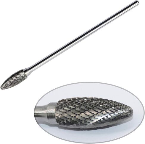 SE-5 Tungsten Carbide Burr Rotary File Oval Egg Shape Double Cut with 1/4''Shank for Die Grinder Drill Bit in Saudi Arabia