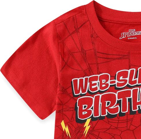 Marvel Spider-Man Miles Morales Boys Short Sleeve T-Shirt Birthday Shirt for Toddler and Big Kids in Saudi Arabia