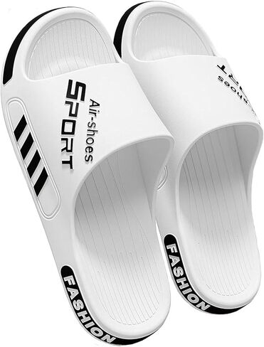 YUNZLAN Plus Size Men's Slides Sandals,Bathroom Shower Slippers,Non-slip Beach Pool Slides Shoes Outdoor Indoor in Kuwait