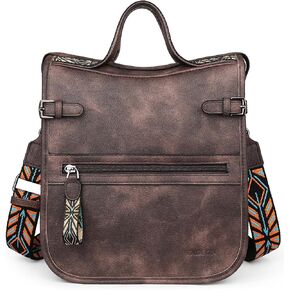FADEON Crossbody Bags Purses for Women Designer Cross Body Shoulder Bag Purse PU Leather Top Handle Handbag Wide Strap