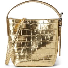 Madewell Essentials Micro Bucket Croc, Gold Metallic