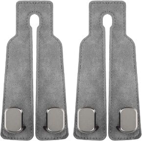 2 Pack Leather Car Headrest Hooks - Hidden Storage Organizer for Purses, Bags & Handbags, Durable Multi-Function Car Seat Back Holder, 2 in 1 Design (Brown)
