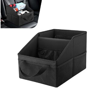 Car Seat Organizer, Car Organizer Backseat, Collapsible Small Auto Seat Storage with Handles and Mesh Pockets, for Front/Rear Consoles Back Seats Traveling