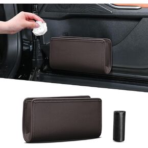 Car Trash Can, Car Garbage Can, Waterproof Litter Auto Trash Can for Travelling, Auto Interior Accessories Foldable Hanging Mini Cars Storage Bag Container Universal Fit Most Cars (Black)