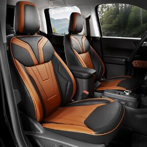 لأغطية مقعد مافريك فورد مافريك XL XLT Lariat 2022 2023 2024 2025 ، غطاء مقعد السيارة المخصص مخصص مجموعة كاملة ، أغطية مقاعد جلدية فاخرة ، واقيات داخلية للسيارة المقاومة للماء ، رمادي سوداء.