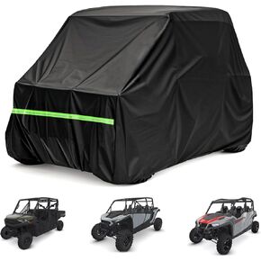 UTV Cover 4 Seater, BystralX Waterproof Side by Side Cover Compatible with Polaris Ranger Crew XP 1000 900 570 800 General RZR Defender Talon Teryx Mule Heavy Duty 420D All Weather Protection