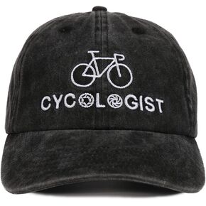 InnoBeta Cyclist Gifts Hat for Men, Cycologist, Mountain Bikers, Bicycle Enthusiast, Adjustable Embroidered Baseball Cap Grey