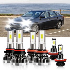 متوافق مع Toyota Highlander 2014-2019 9005 H11 High/Low Beam H11 Light Light Pulg and Play IP68 Pack of 6