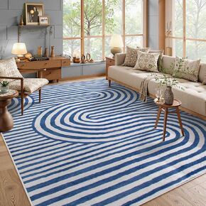 Lahome Modern 5x7 Area Rugs for Living Room - Soft Bedroom Rugs Green Washable Rugs 5x7 - Non-Slip Ultra-Thin Stain Resistance Abstract Mid Century Rug for Kids Nursery Large Dining Room(5'X7',Green)