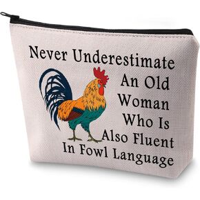 BLUPARK Never Underestimate An Old Woman Who Is Also Fluent In Fowl Language(Fowl Language)
