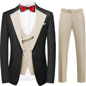 MOGU MENS 3 قطعة بدلات SLIM FIT SATO SUB