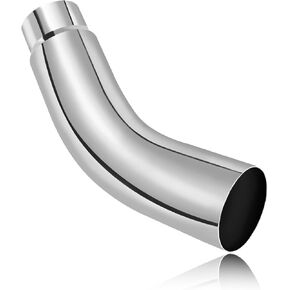 4 Inch ID Diesel Exhaust Elbow Tip, 4'' Inlet × 6'' Outlet × 23'' Long, Chrome-Plated Stainless Steel Turndown Exhaust Pipe, Side Exit Tailpipe for Pickup Trucks & Cars