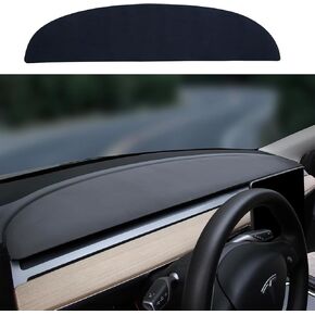 Dashboard Cover for Tesla Model Y 2020-2024 and Model 3 2017-2023 Leather Dashboard Pad Dash Mat, Dashboard and Glare Protection Decorative Interior Auto Accessories
