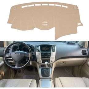 حصيرة غلاف DASH FIT مخصص للفترة 2004-2006 LEXUS RX330،2007-2009 RX350 ، 2006-2008 RX400H ، حامي سجاد لوحة القيادة مع مكبر صوت DASH (رمادي داكن)