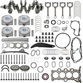 G4NA 2.0L Engine Rebuild Overhaul Kit Compatible with 2011-2019 Hyun-dai Tucson Creta Elantra Sonata Kia Soul Sportage Forte, w/Crankshaft Con Rods Piston Bearings Gasket Set Timing Chain Kit