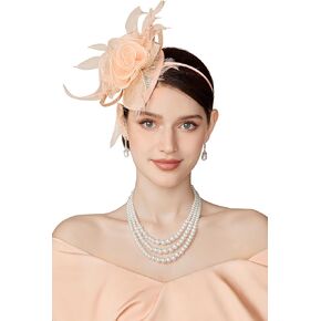 BABEYOND Fascinators Hats for Women - Tea Party Kentucky Fascinator Derby Church Pillbox Hat 50s Cocktail Headband for Party