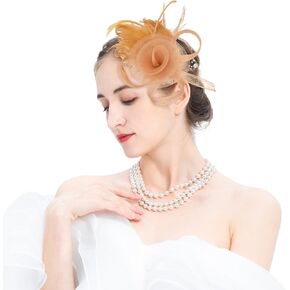 Tulle Flower Fascinators Hats for Women 2025 Derby Outfits for Women Tea Party Derby Hats